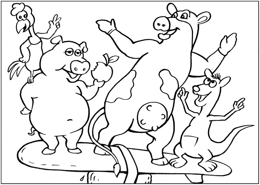 barnyard pigs coloring pages - photo #42
